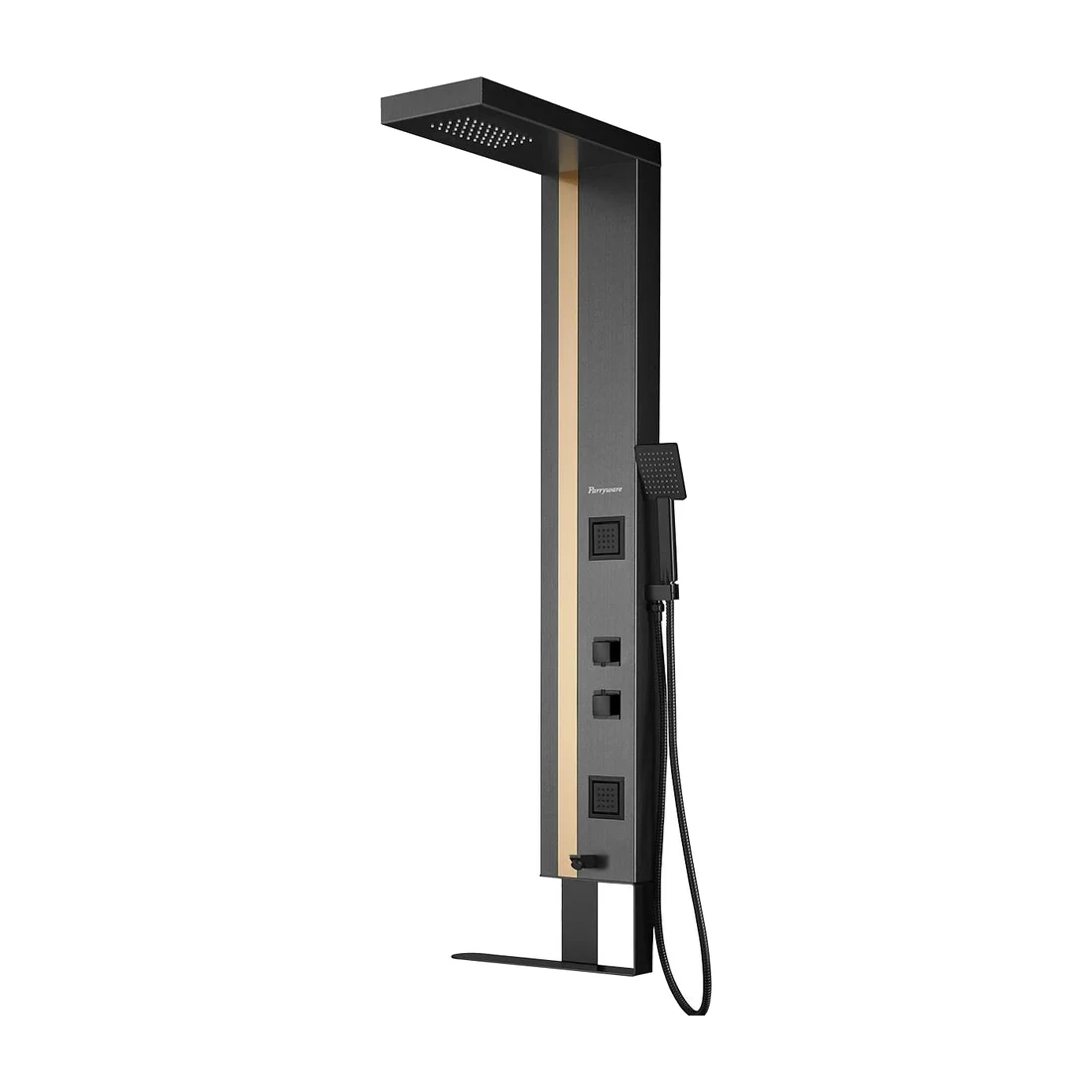 Matt Glide SS Thermostatic Panel Rain Shower Body Jets