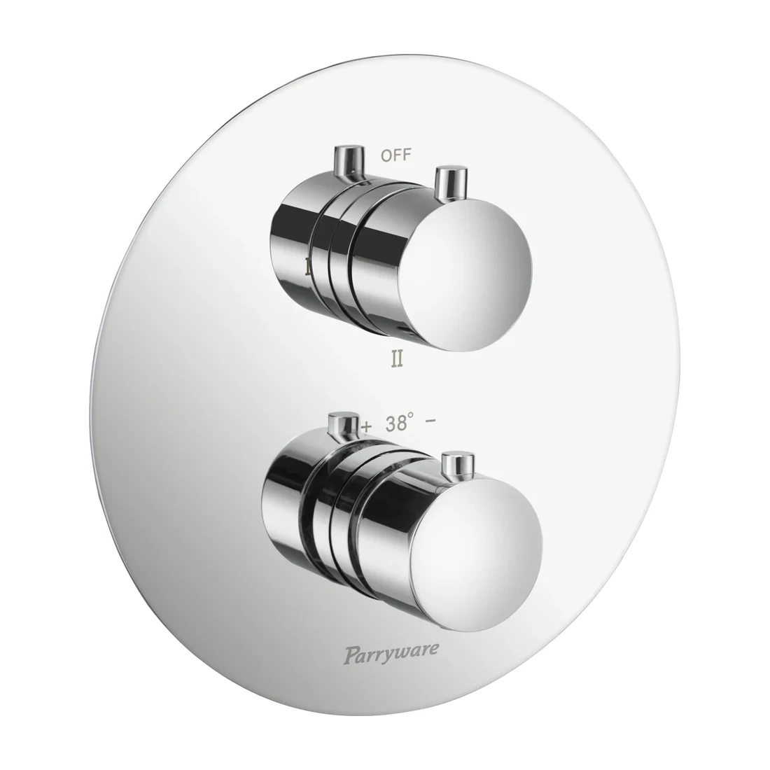 Thermostat 3Way Thermostatic Div Upper Trim Round - Chrome