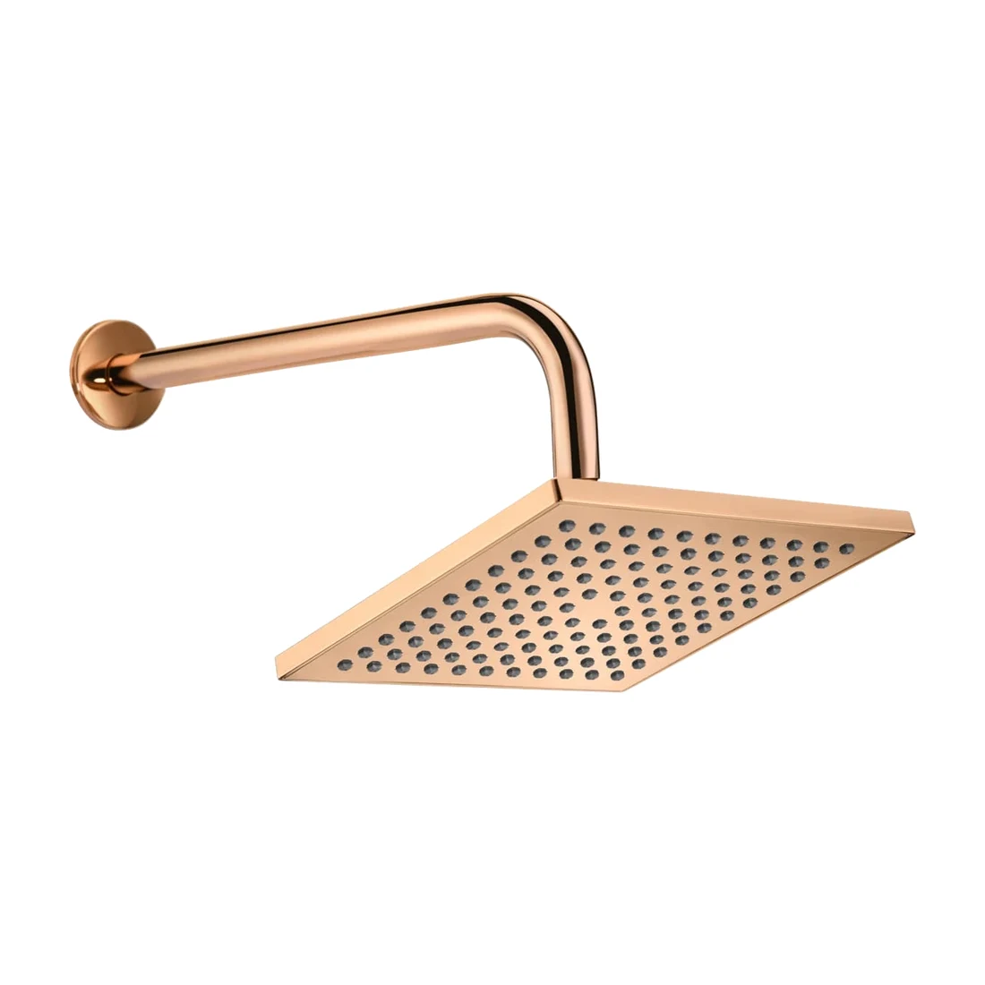 Hand Shower Single Flow Ohs 200Mm Square 450Mm Arm Mattblk