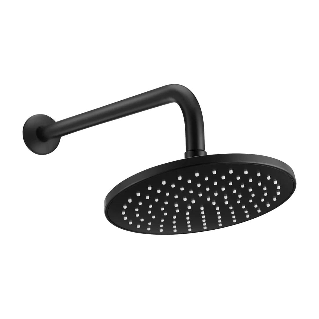Hand Shower Single Flow Ohs 200Mm Round 450Mm Arm Matt Blk