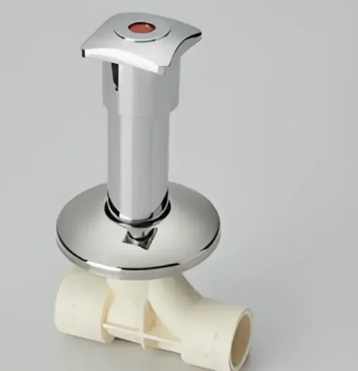 CPVC Concealed Valve Swept Chrome Square